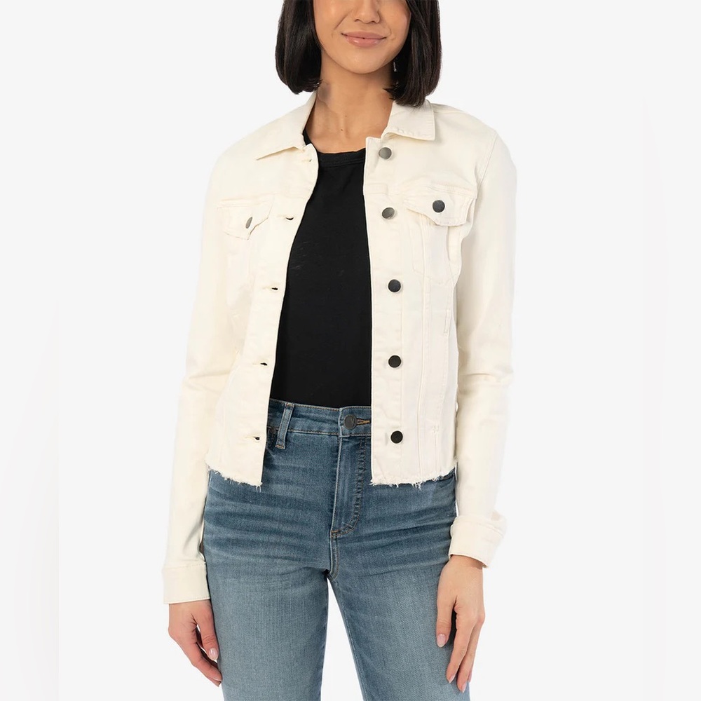 Kut from the Kloth Off-White Denim Jacket